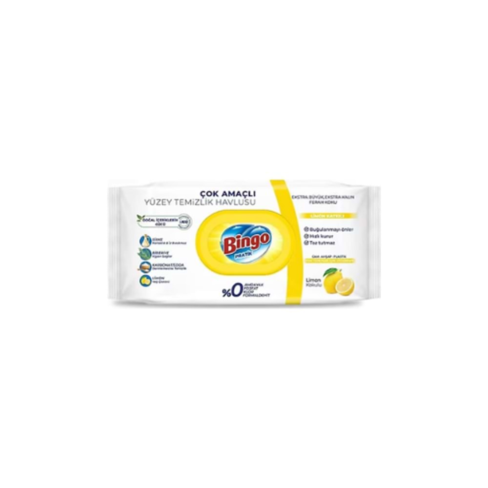 BİNGO YÜZEY TEM.HAVLUSU 96 LI LİMON
